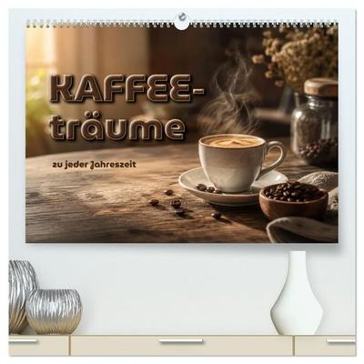 Kaffeeträume zu jeder Jahreszeit (hochwertiger Premium Wandkalender 2027 DIN A2 quer), Kunstdruck in Hochglanz