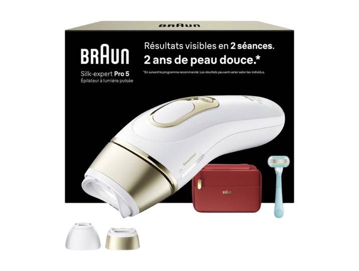 BRAUN Épilateur IPL PL5221 - Réduction durable des poils - Capteur de contact avec la peau - pour le corps et le visage