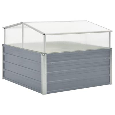 Helloshop26 - Gewächshaus 100 x 100 x 85 cm grau verzinkter Stahl 02_0001736