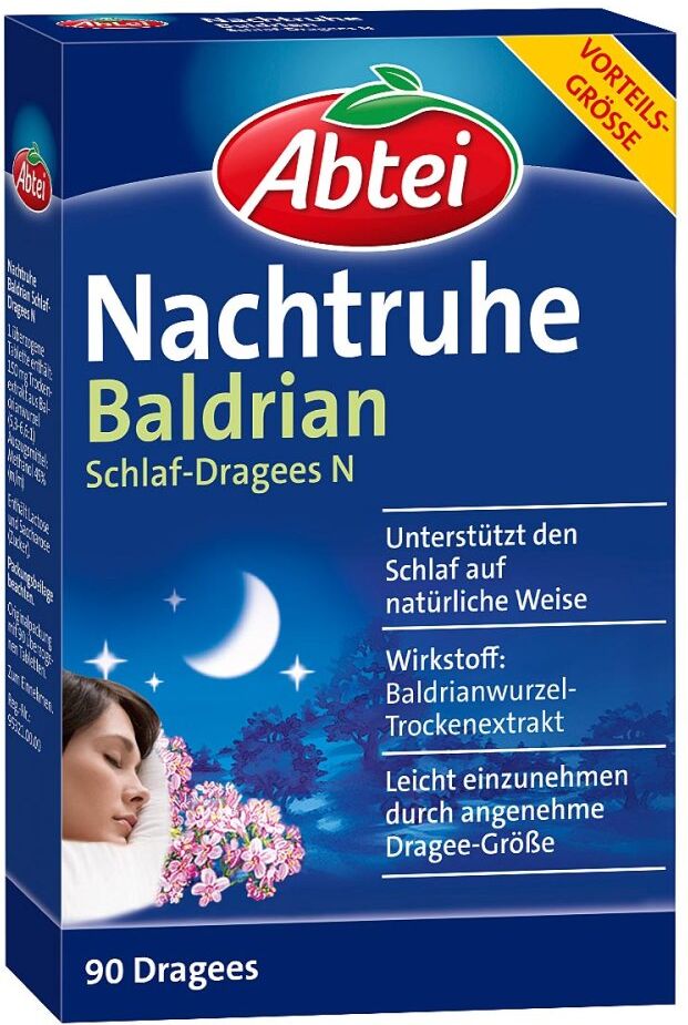Abtei Nachtruhe Baldrian Schlaf-dragees N