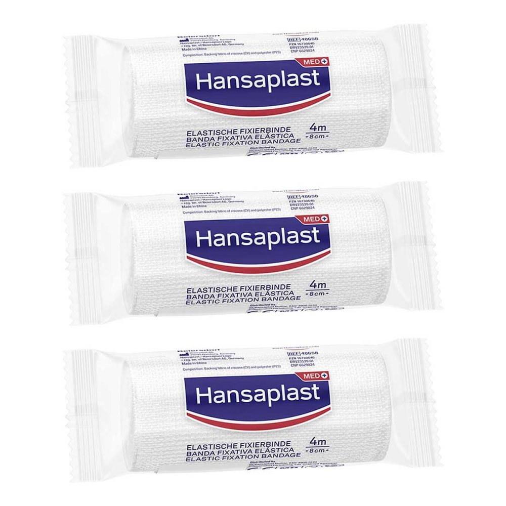 Beiersdorf AG Hansaplast Elastische Fixierbinde gekreppt 8 cm x 4 m 08104842