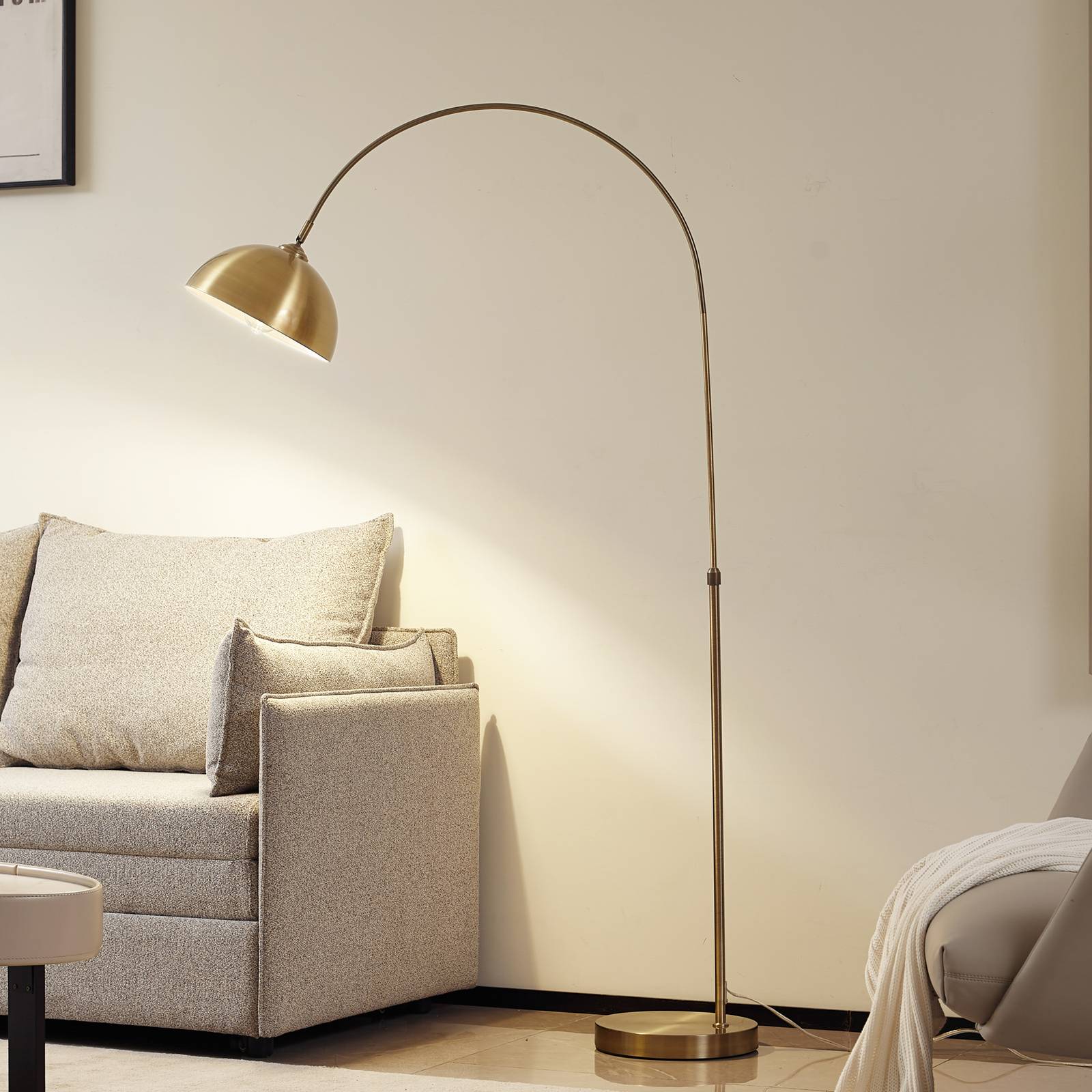 Arc Lamp Floor Lennart Lindby, Bronze / antique brass, Living / Dining Room, metal, Modern, Floor Lamp