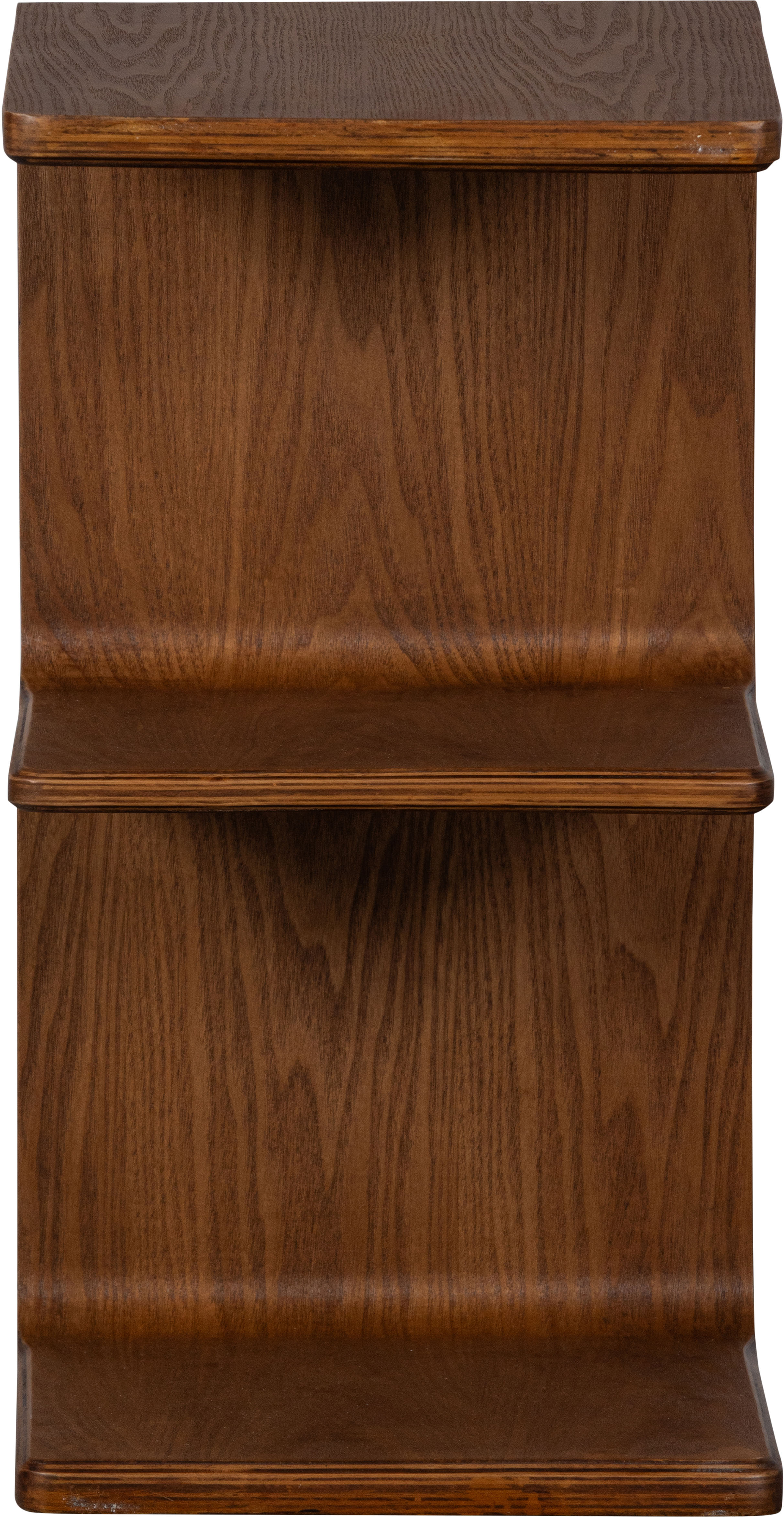 Beistelltisch WOOOD "Frey Plywood mit abgerundeten Ecken multifunktional H40 x B60 x T32 cm", braun (braun, walnuss, braun), B:60cm H:40cm T:32cm, Tische, Beistelltisch, Tragkraft 150 kg, auch seitlich aufstellbar, vollständig montiert braun, walnuss, bra