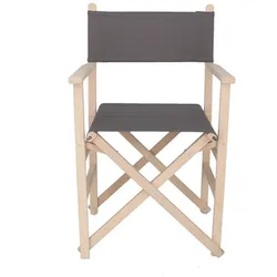 WellHome - Director-Sessel Sunset, unbehandelt mit grauem Canvas 51x46x86 cm
