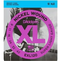 D'Addario Daddario EXL120 Saiten für E-Gitarre Super Light 9-42 10 SETS (10 x, E-Gitarre), Saiten