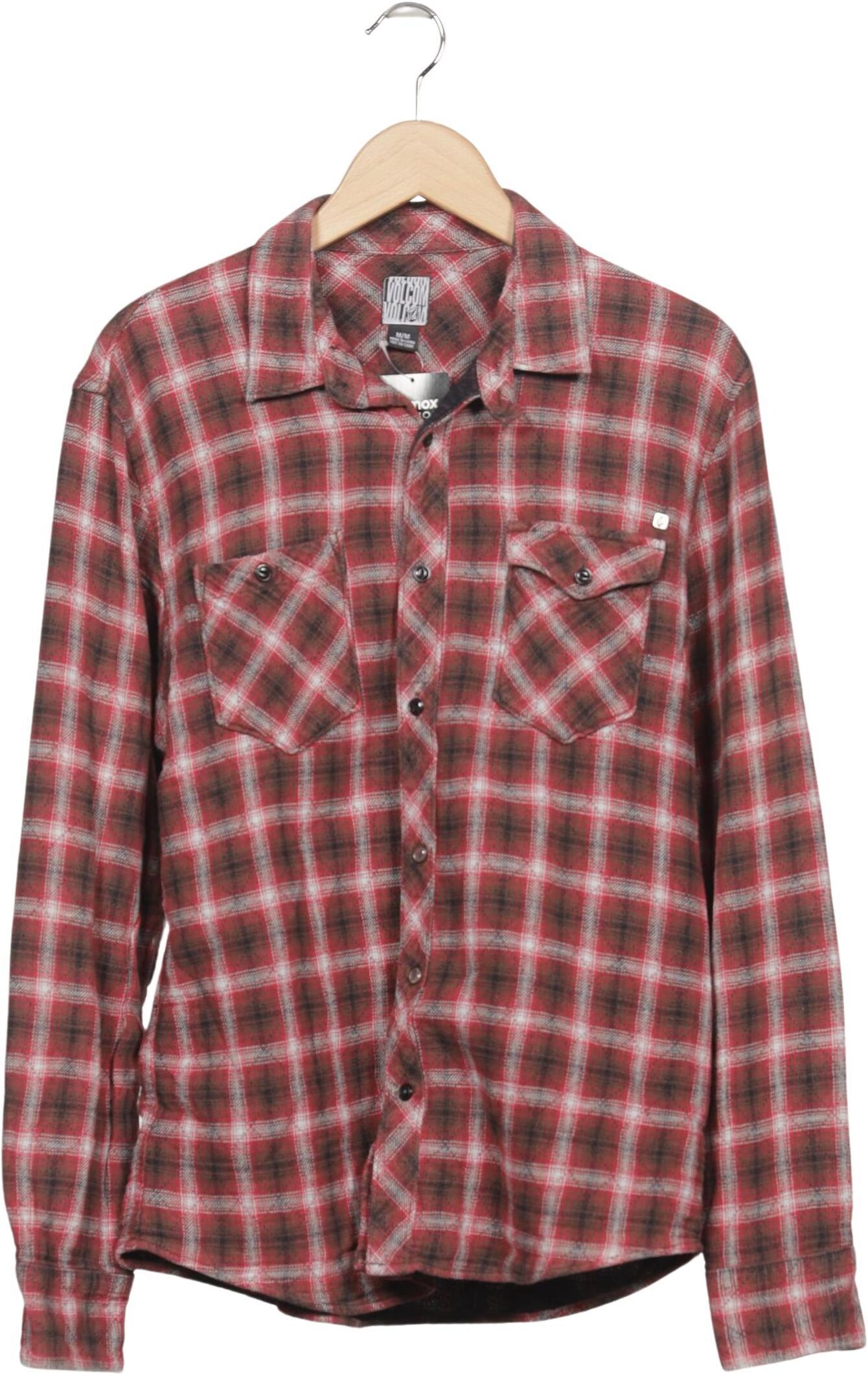 Volcom Herren Hemd, Rot, Gr. M, Baumwolle - Second Hand
