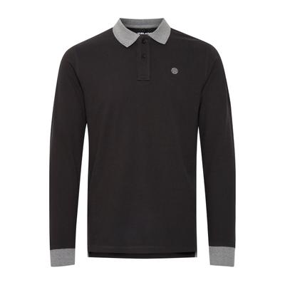 Langarm-Poloshirt BLEND "Langarm-Poloshirt BHRalle", Herren, Gr. S, grau (phantom grau), Obermaterial: 100% Baumwolle CO., Shirts