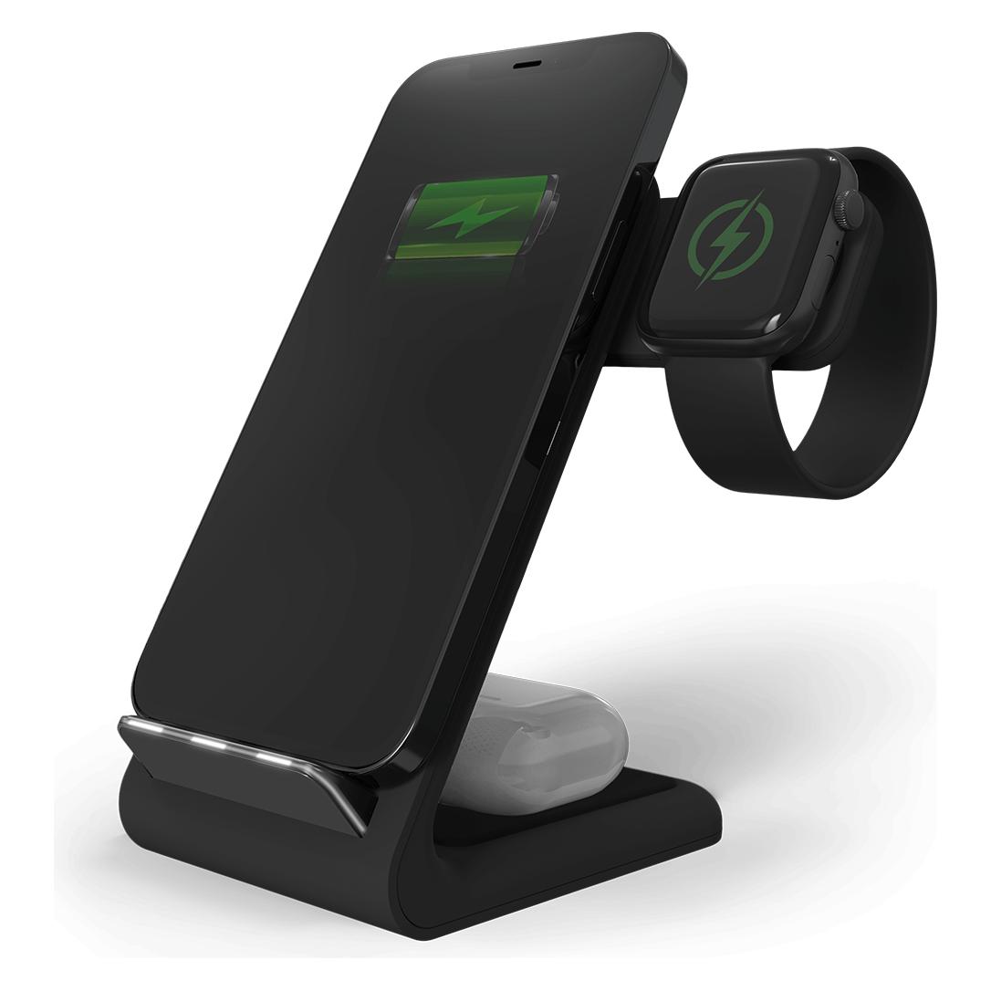 STM ChargeTree Swing Multi Device Charging Station| Qi| schwarz| (15 W) (stm-931-323Z-02)