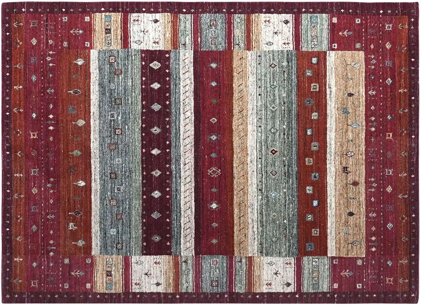 Höffner Handtuft-Teppich  Austin ¦ mehrfarbig ¦ Wolle ¦ Maße (cm): B: 140