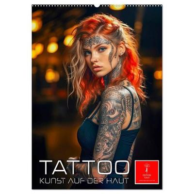 Tattoo Kunst auf der Haut (Wandkalender 2027 DIN A2 hoch), CALVENDO Monatskalender