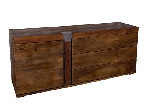 Massivmoebel24.de Amsterdam Dressoir van Bruin Mango Massief Hout, B/D/H: 180 x 45 x 75 cm