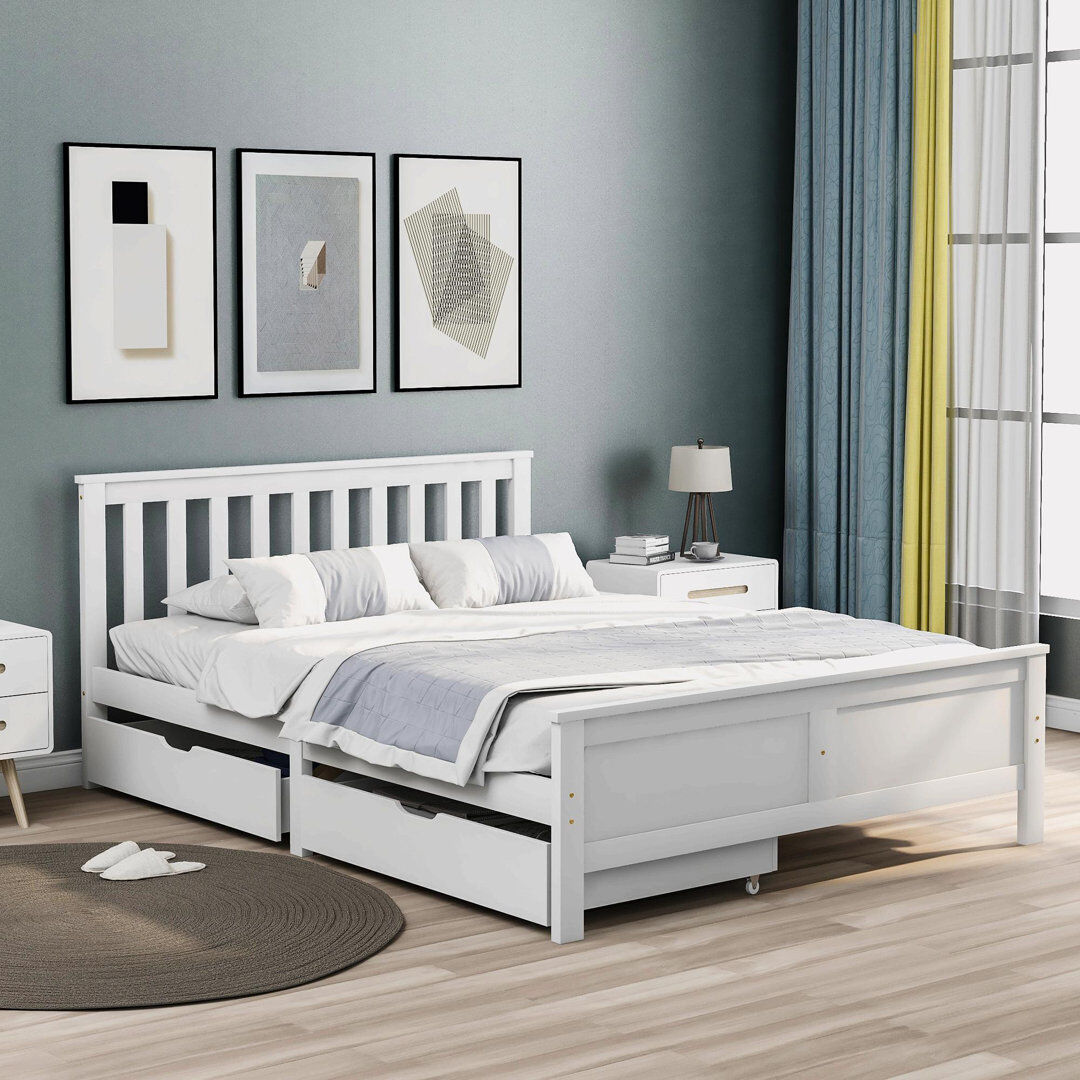 Marlow Home Co. Meadowbrook Storage Bed White Double (4'6) OR Double (135 x 190 cm)