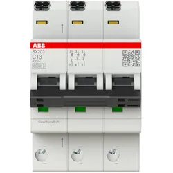 ABB Sicherungsautomat SX200, 3-polig, 13A, C, 6kA - SX203-C13