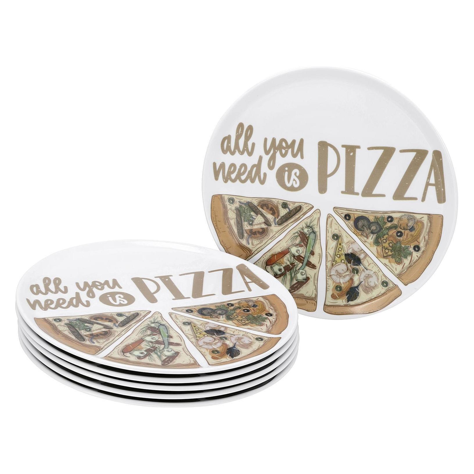 CreaTable Pizzateller ' All you Need ' (6x, 33 cm) (CREATABLE) Mindestbestellmenge: 6 Stück