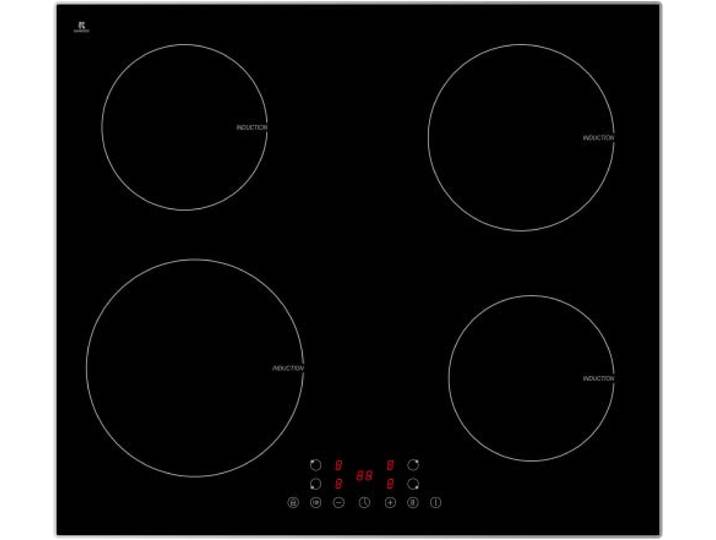 PKM IN 4 B3 G Induktions-Glaskeramikkochfeld 4-fach Booster Touch Control Timer Stop & Go Funktion Edelstahlrahmen Abschaltautomatik