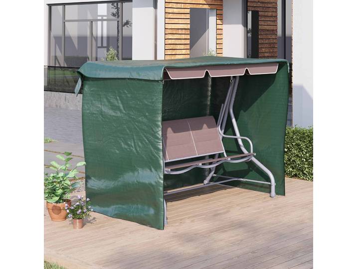 Outsunny Housse Balancelle Jardin Étanche PE Vert