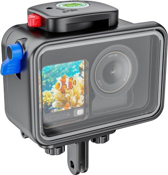 Wasserdichtes Gehäuse für DJI Action 4/5/6 - bis zu 200 Meter Tauchtiefe - aus Aluminiumlegierung mit gehärtetem Glas - ideal zum Tauchen