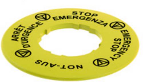 Pizzato Elettrica VETF32A5120 Bezeichnungsschild rund (Ø) 60mm STOP EMERGENZA, ARRET D'URGENCE, NOT AUS, EMERGENCY STOP Gelb 5St.