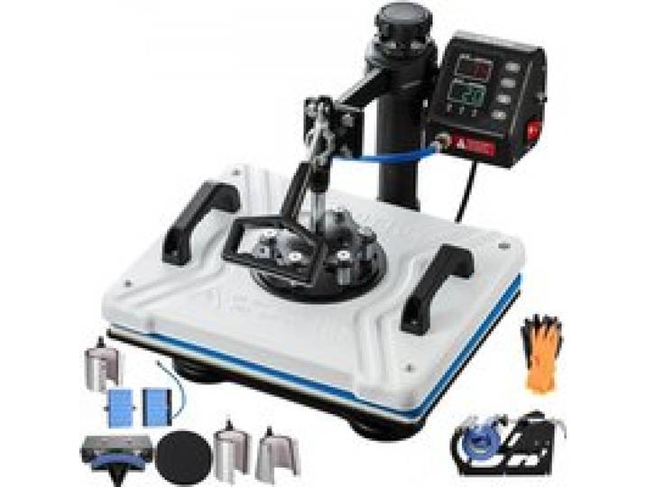 VEVOR Presse à Chaud 10 en 1 Machine de Sublimation de Transfert 30x38 cm Machine de Presse à Chaud Blanche Numérique LCD 1000 W Transfert Efficace pour T-Shirt Chapeau Casquette Tasse Assiette Stylo