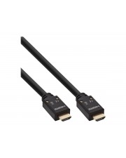 InLine High Speed HDMI mit Ethernetkabel S bis S 20 m Dreifachisolierung Schwarz geformt 4K Unterstützung aktiv (17520B)