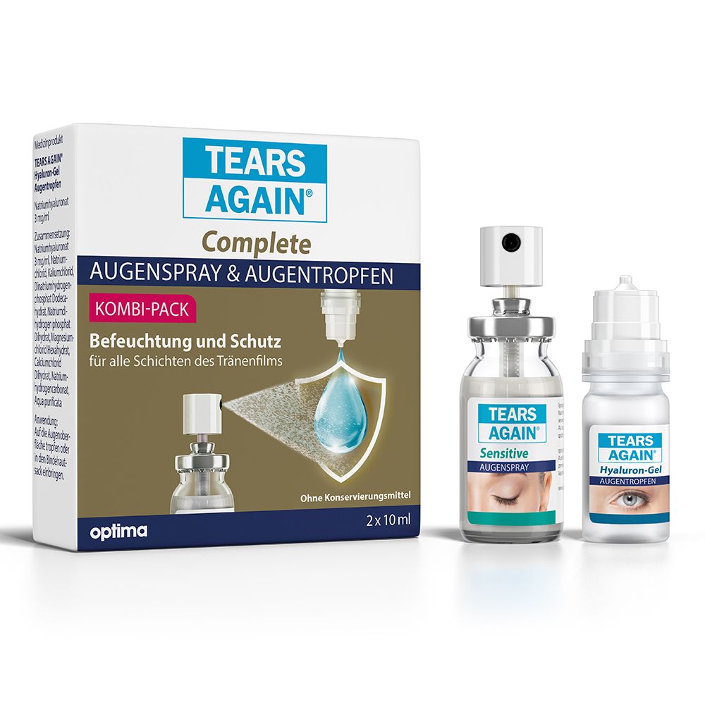 Tears Again Complete Augenspray & Augentropfen 2x10 ml Kombipackung