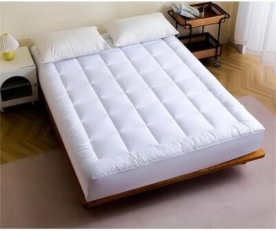 Uplifted Goods Polyester Mattress Topper And Protector Cover Twin Full Queen King grey twin Xl