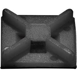 TRU COMPONENTS Befestigungssockel 541227 4fach einfädeln Schwarz 50 St.