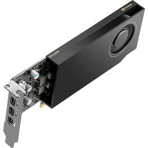 PNY Grafikkarte RTX A1000, VCNRTXA1000-PB, 4x Mini-DisplayPort 1.4a, 128 Bit, PCIe 4.0 x8, 8 GB GDDR6