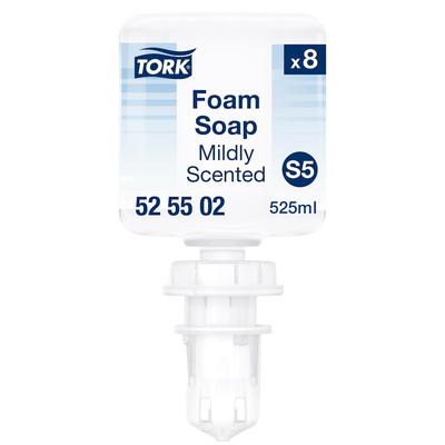 Tork Mild-Duftende Hand Mini Schaumseife S5, feuchtigkeitsspendende Inhaltsstoffe, 8 × 525 ml, 525502