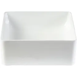 Quadratisches Waschbecken aus weißer Keramik L30.5 cm CLEMI