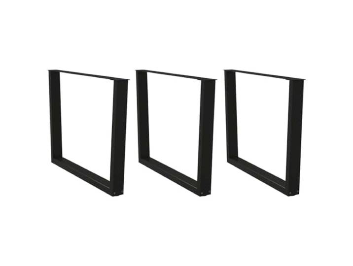 vidaXL Esstisch Beine V-Form 3 Stück Schwarz 100x(72-73,3) cm Stahl