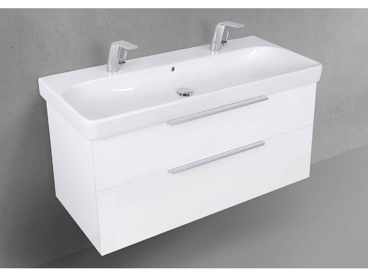 Geberit Smyle Square Waschtisch 120 cm mit Unterschrank, Badmöbel Shape