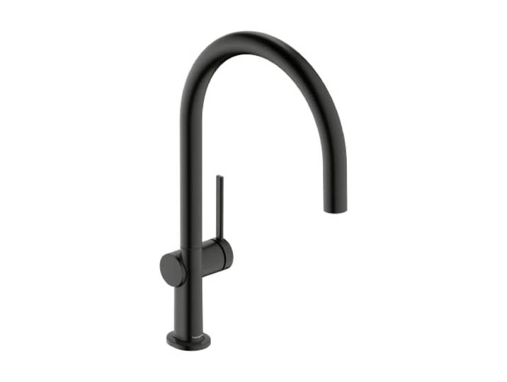 hansgrohe Talis M54 - Küchenarmatur, 1 Stahlart, Wasserhahn Küche mit Auslaufhöhe 223 mm, Mischbatterie Küche 360° schwenkbar, Brushed Black Chrome, 72804340