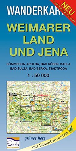 Lutz Gebhardt - Wanderkarte Weimarer Land und Jena: Mit Sömmerda, Apolda, Bad Kösen, Kahla, Bad Sulza, Bad Berka, Stadtroda. Mit Thüringenweg. Maßstab 1:50.000. (Wanderkarten 1:50.000) - Preis vom 15.10.2026 23:06:25 h