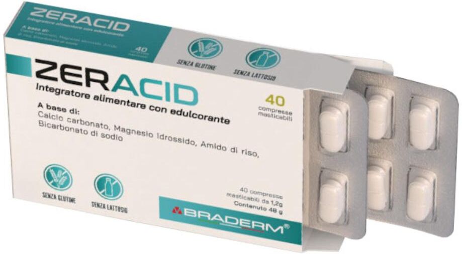 BRADERM Srl ZERACID 40 Cpr