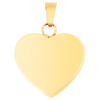 Kettenanhänger ADELIA´S "Anhänger – Herz Herzanhänger aus Edelstahl", gold, Schmuckanhänger, Damen, Edelstahl, Kettenanhänger, Perfekt als Geschenk zum Valentinstag