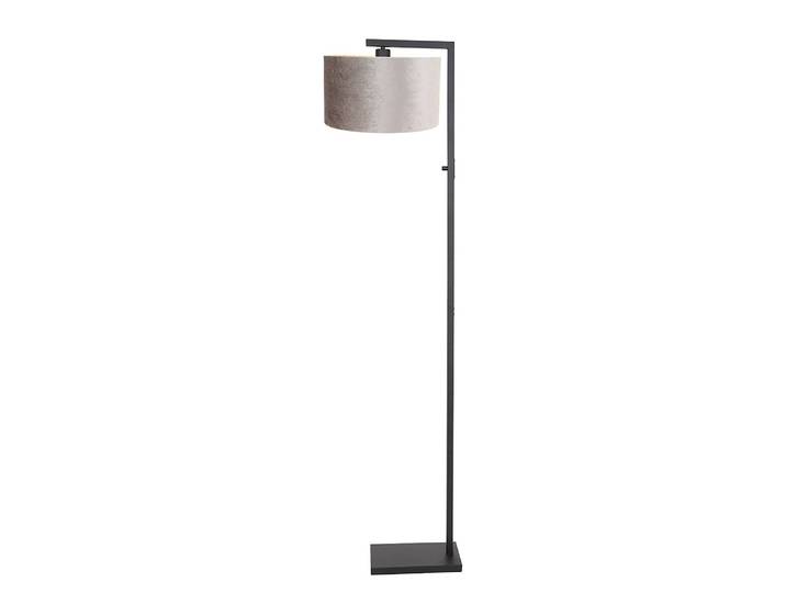 Lampadaire Stang 1 ampoule - Type A Ø 35cm Noir/Taupe Velours E27