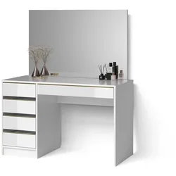 SCHMINKTISCH Imola, Weiß/Gold, 120 cm mit Spiegel