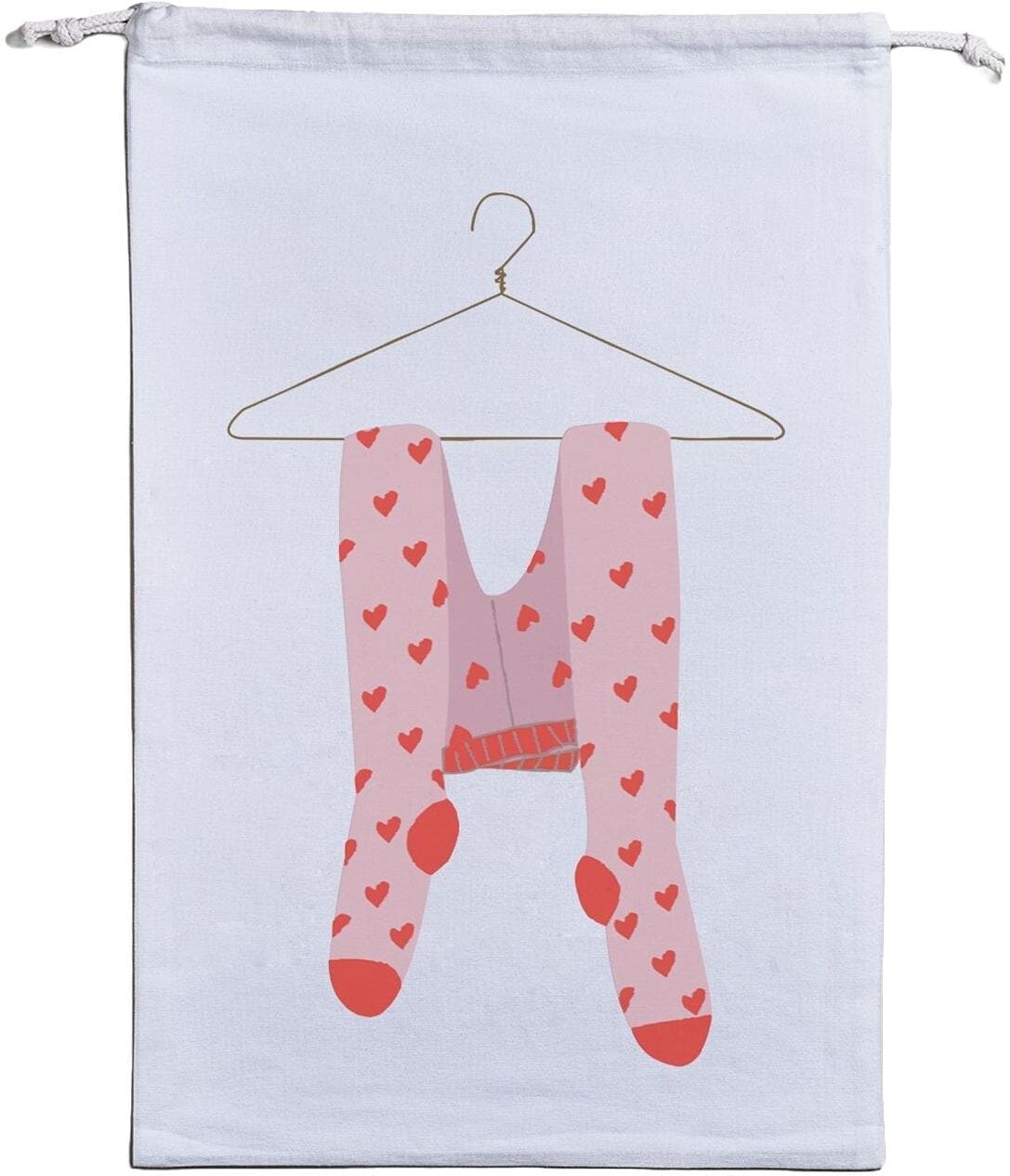Wäschesack "Chic Mic hearts 40 x 60 cm, 20 L", weiss (bunt), 20 l, Wäschesammler, Wäschesack bunt 20 l