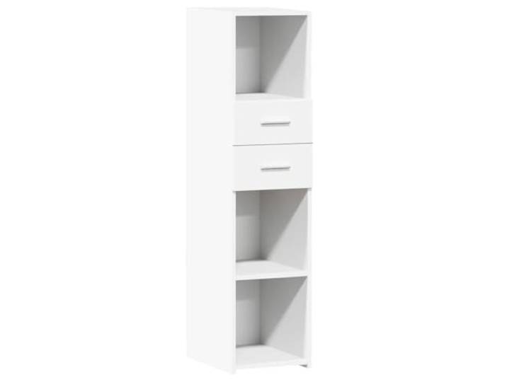 HGFDVCMR Highboard Weiß 30x42,5x124 cm Beistellschrank Holzwerkstoff Schlanker Anstellschrank in Weiß für Wohnzimmer und Flur, bietet vielseitigen Stauraum auf kompakter Grundfläche.