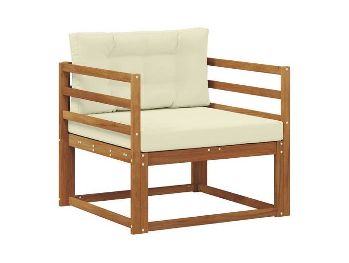 vidaXL Sofaelement Outdoor Mittelsofa Natur (1 St)