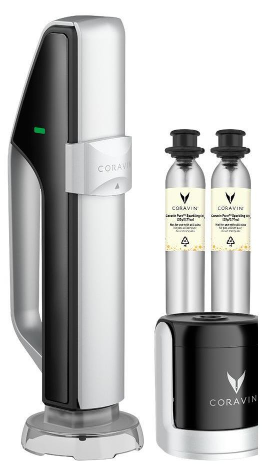 Coravin wijnsysteem, compleet, zwart-zilver