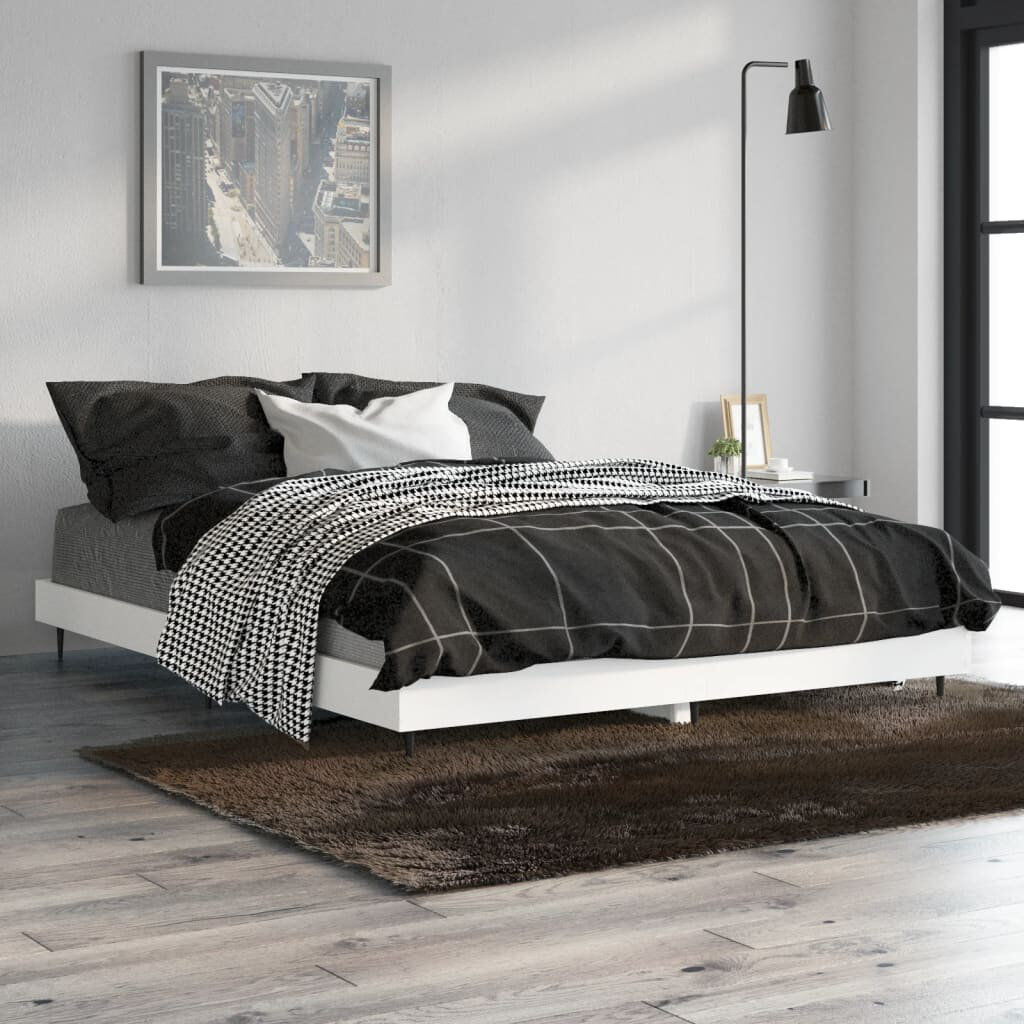 17 Stories Loginov Bed Frame White 120 x 190cm
