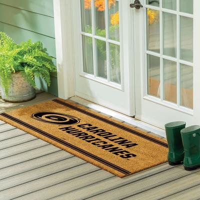Evergreen Carolina Hurricanes Monochrome Indoor/Outdoor Coir Door Mat
