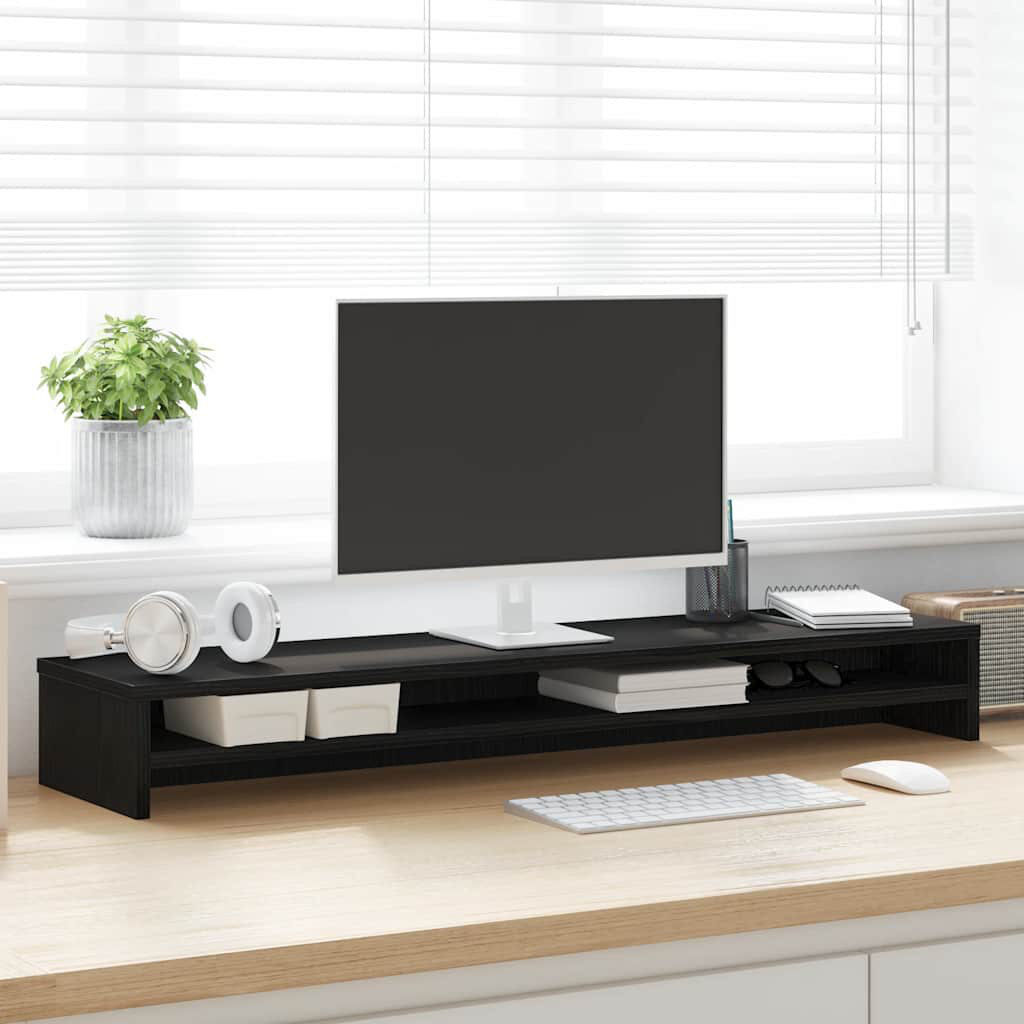 17 Stories TV Stand Black oak