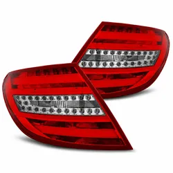 LED-Rückleuchten passend für Mercedes-Benz C-Klasse W204 Limousine 2007–2010 | Rot/Weiß