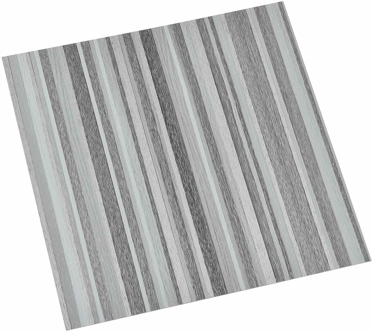 vidaXL Lattes de revêtement de sol autocollantes Gris et Noir