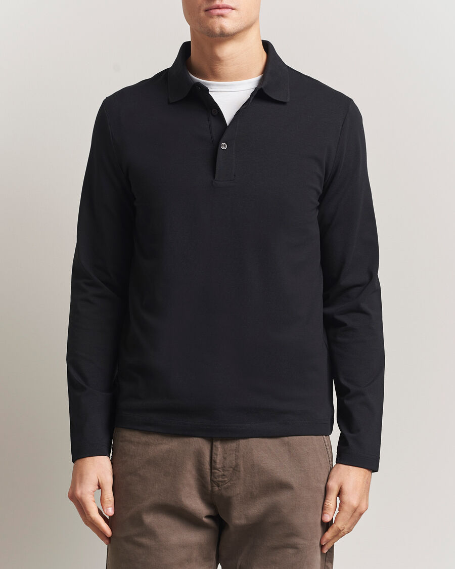 Filippa K Luke Lycra Poloshirt Black men M Sort