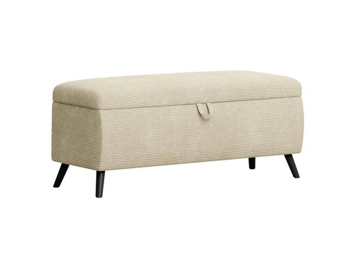 Esposa Bettbank, Beige, Holz, Buche, vollmassiv, 145x45x50 cm, Truhe im Sitz, Wohnzimmer, Hocker, Sitzhocker