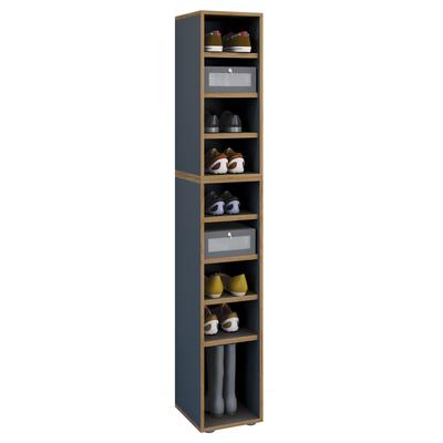 Schuhregal VCM "Holz Regal Schuhschrank Schuhregal Salia B30", grau (anthrazit), Regale, Schuhregal
